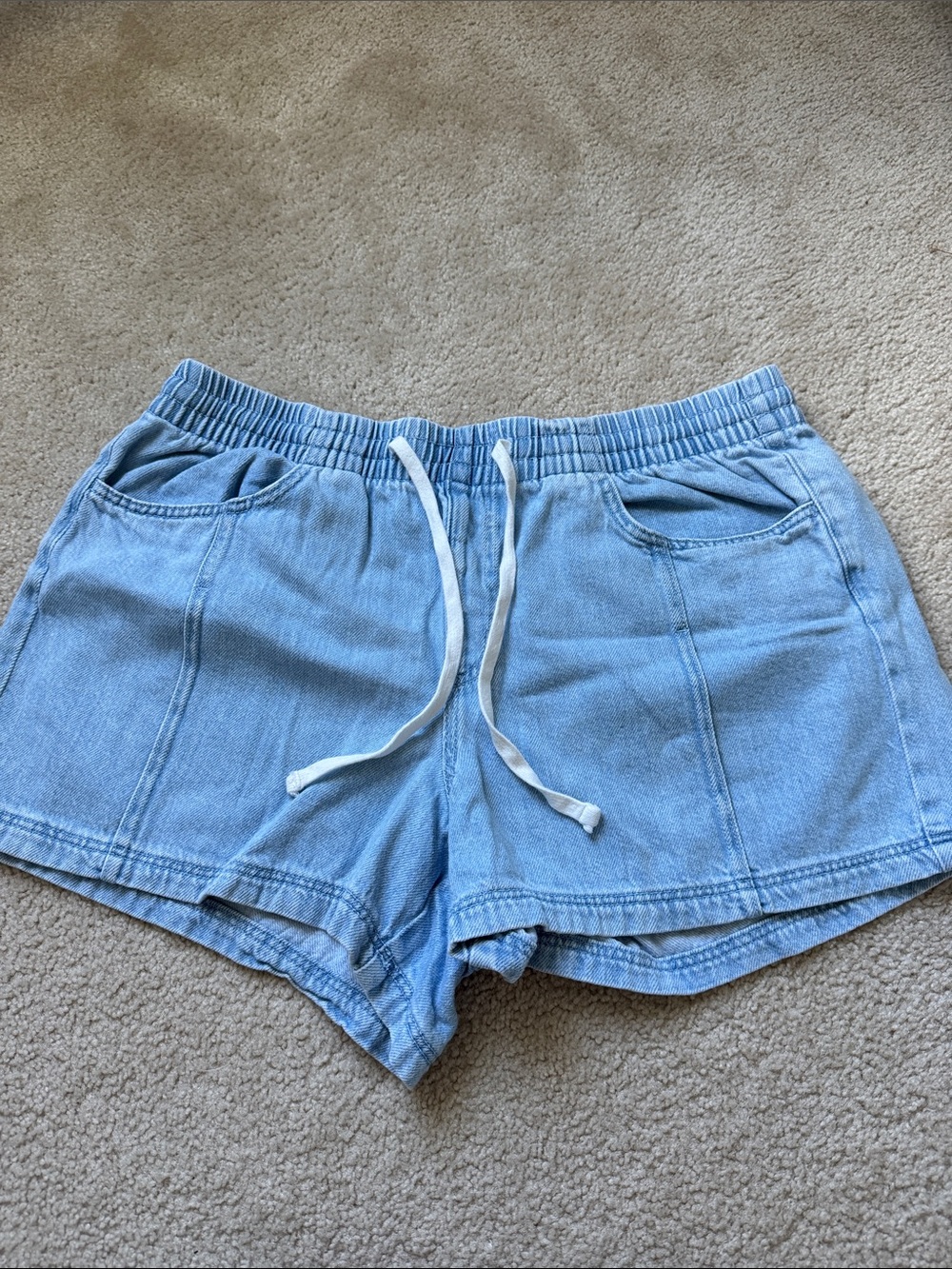 Universal Thread Light Blue Denim Drawstring Shorts